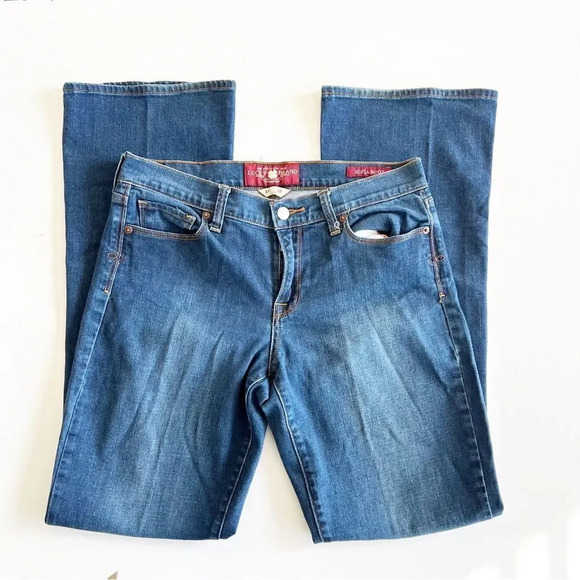 Lucky Brand Sofia Boot Cut Jean Dark Wash Flare Size 10 Long Western Style 10/30 - Picture 11 of 11